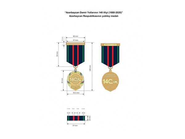 Azərbaycan Dəmir Yollarının 140 illik yubiley medalı təsis edildi