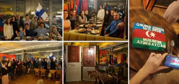 Helsinkidə yaşayan azərbaycanlılar tarixi qələbəni qeyd ediblər