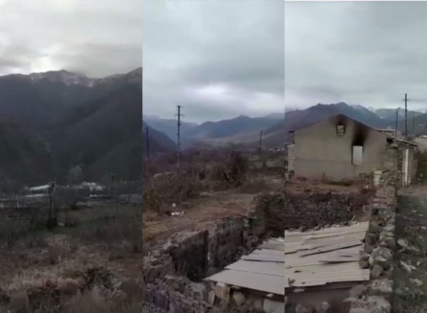 Düşmənin viran qoyduğu Kəlbəcər şəhərinin görüntüləri