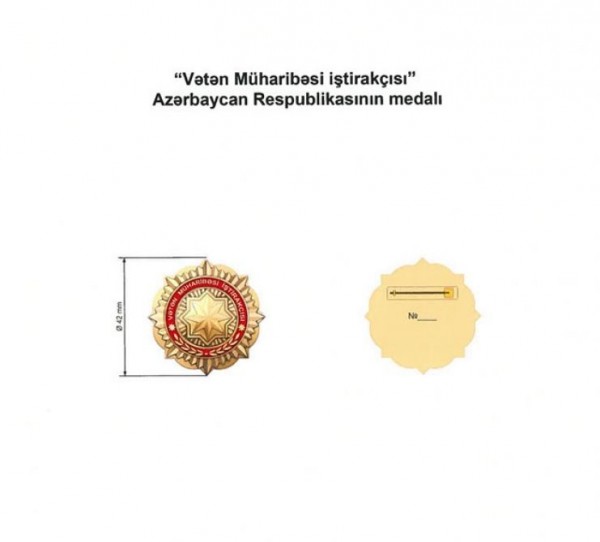 “Vətən müharibəsi iştirakçısı” medalının əsasnaməsi