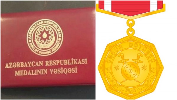 Dövlət qurumunun 11 əməkdaşı "Cəsur döyüşçü" medalı ilə təltif edilib