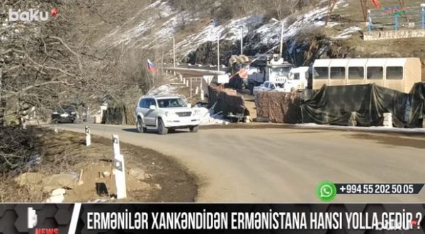 Ermənilər Xankəndidən Ermənistana hansı yolla gedir?