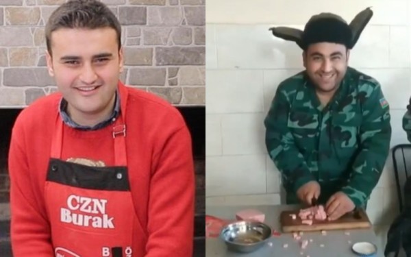 CZN Burak onu təqlid edən əsgərimizin görüntülərini paylaşdı - Video