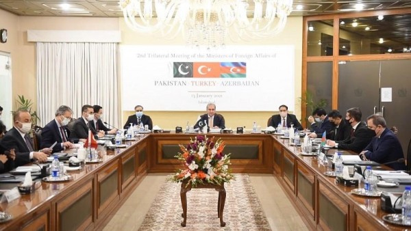 Azərbaycan, Pakistan və Türkiyə XİN başçılarının görüşü keçirilib - FOTO