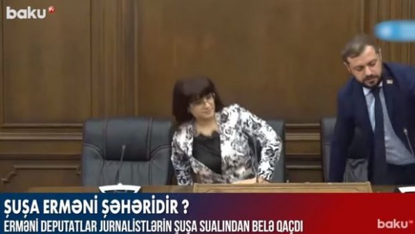 Erməni deputatlar jurnalistlərin Şuşa sualından qaçdı