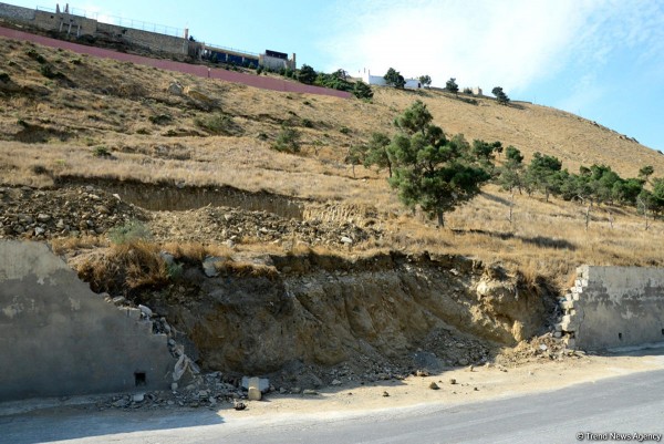 Badamdarda sürüşmə zonasında son vəziyyət