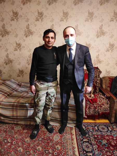 Daha bir qazinin ailəsinə dəstək işləri aparılır