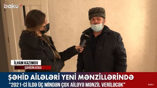 Şəhid ailələri yeni mənzillərində