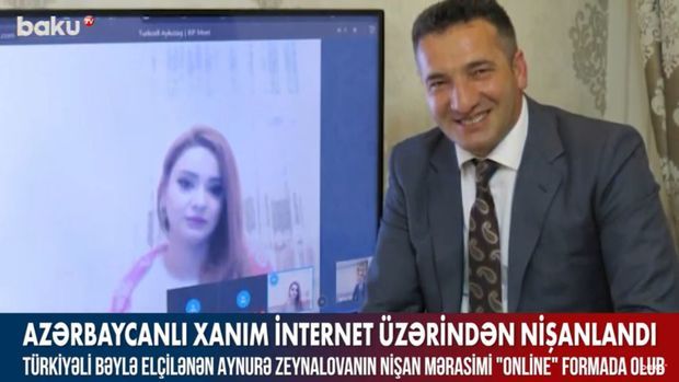 Azərbaycanlı xanım internet üzərindən nişanlandı –  VİDEO Azərbaycanlı xanım internet üzərindən nişanlandı –  VİDEO