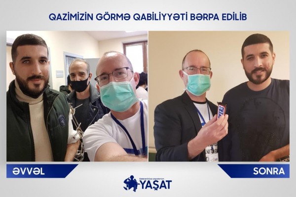 Vətən müharibəsi qazisinin görmə qabiliyyəti bərpa edildi