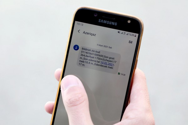 “Azəriqaz” SMS bildirişlərin göndərilməsinə start verdi