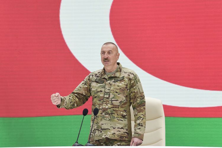 Azərbaycan Prezidenti:  “Şəhidlərimizin intiqamını döyüş meydanında aldıq”