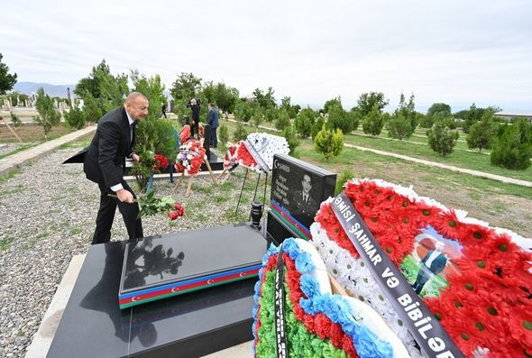 İlham Əliyev Naxçıvanda Vətən müharibəsi şəhidlərinin məzarlarını ziyarət etdi -  Yenilənib