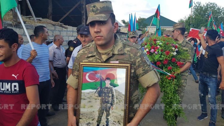 Vətən müharibəsinin şəhidi Ağdaşda dəfn olunub -  FOTO