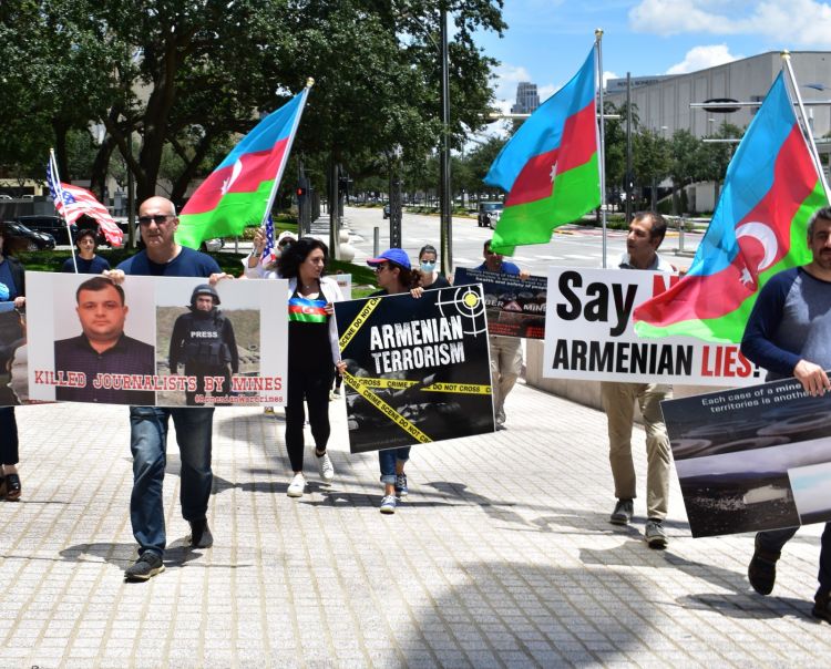 Hyuston şəhərində Ermənistana etiraz aksiyası keçirilib