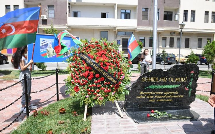 Sumqayıtda şəhidlərin xatirəsinə abidə inşa edilib -  FOTO
