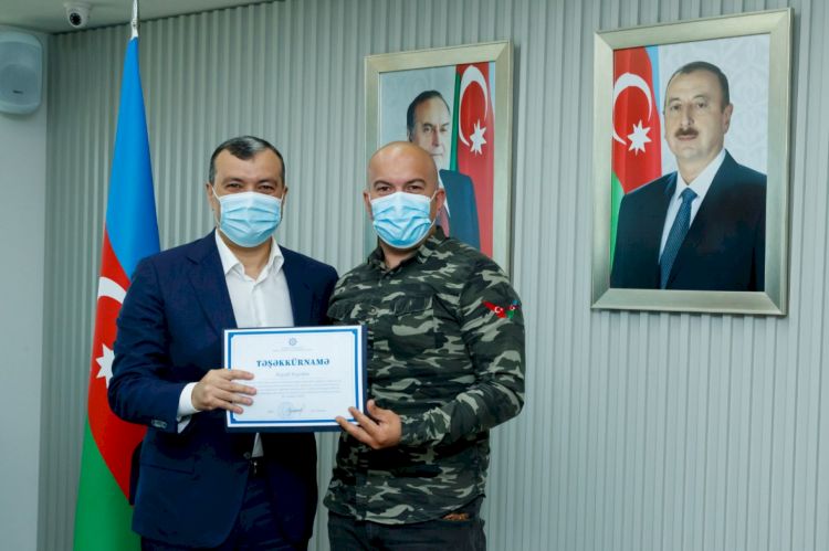 Nazir Vətən müharibəsində döyüşən jurnalistlərlə görüşüb -  FOTO