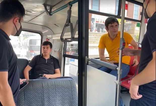 Polis mülki formada monitorinq apardı: Maska taxmayanlar cərimələndi -  VİDEO