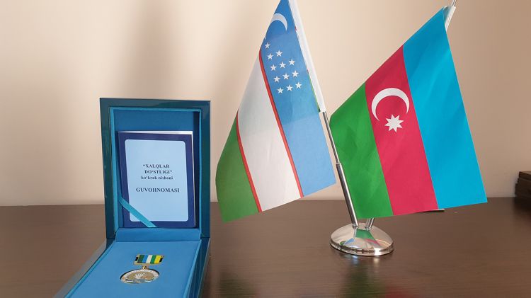 Özbəkistan Prezidenti azərbaycanlı diplomatı "Dostluq" ordeni ilə təltif etdi Özbəkistan Prezidenti azərbaycanlı diplomatı "Dostluq" ordeni ilə təltif etdi