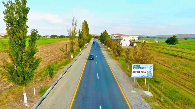 "Zəfər Yolu"nun inşası tamamlanmaq üzrədir - FOTO