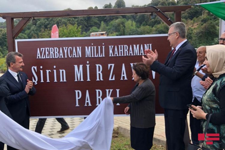 Türkiyədə Milli Qəhrəman Şirin Mirzəyevin adına parkın açılışı olub - FOTO