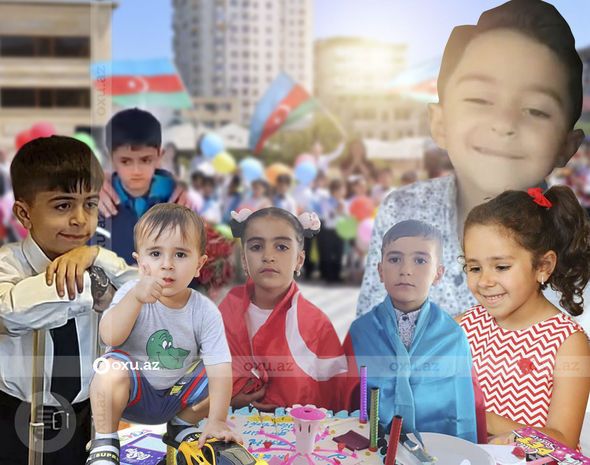 Birinci sinifə gedən şəhid övladları -  FOTO Birinci sinifə gedən şəhid övladları -  FOTO