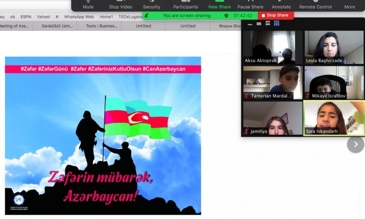İsveçrədəki “Qarabağ” məktəbində Anım Gününə həsr edilmiş dərs keçirilib
