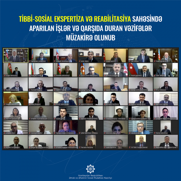 Tibbi-sosial ekspertiza və reabilitasiya sahəsində aparılan işlər müzakirə olunub