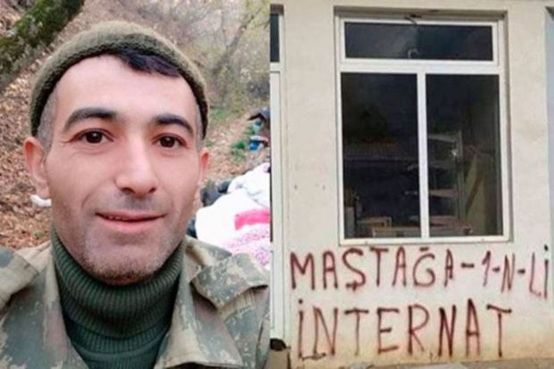 Qarabağda tikiliyə “Maştağa 1 N-li internat” yazan Elçin Əhmədov tələbə adını qazandı