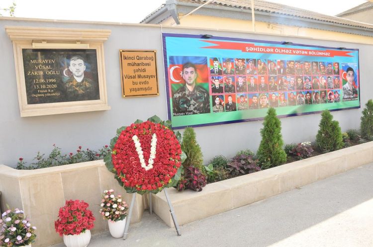 Xırdalanda şəhid Vüsal Musayevin il mərasimi keçirilib - FOTO
