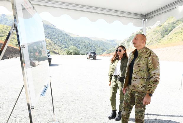 Prezident İlham Əliyev və Mehriban Əliyeva Füzulidə səfərdə olublar
