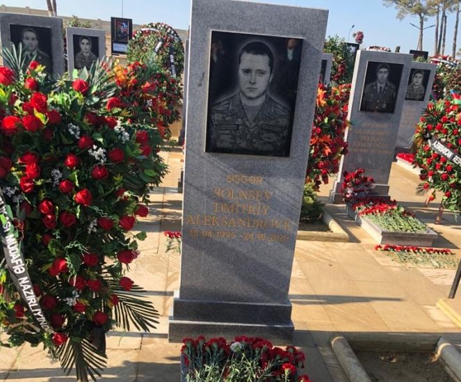 Vətən müharibəsi şəhidi Dmitri Solntsevin şəhid olmasından bir il ötür Vətən müharibəsi şəhidi Dmitri Solntsevin şəhid olmasından bir il ötür