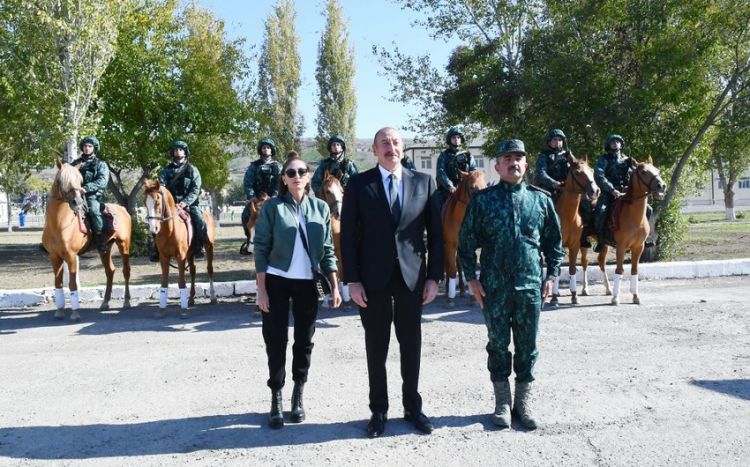 Prezident Qubadlıda DSX-nin yeni hərbi hissəsinin açılışında  -  Yenilənib - FOTO