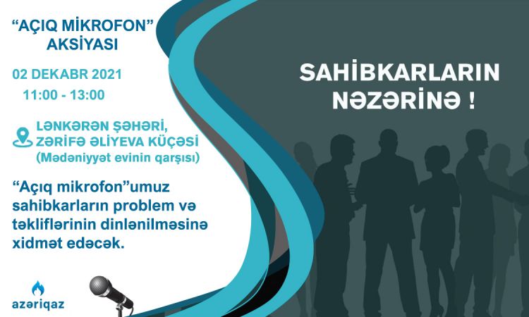 Lənkəranda "Açıq mikrafon" aksiyası keçiriləcək