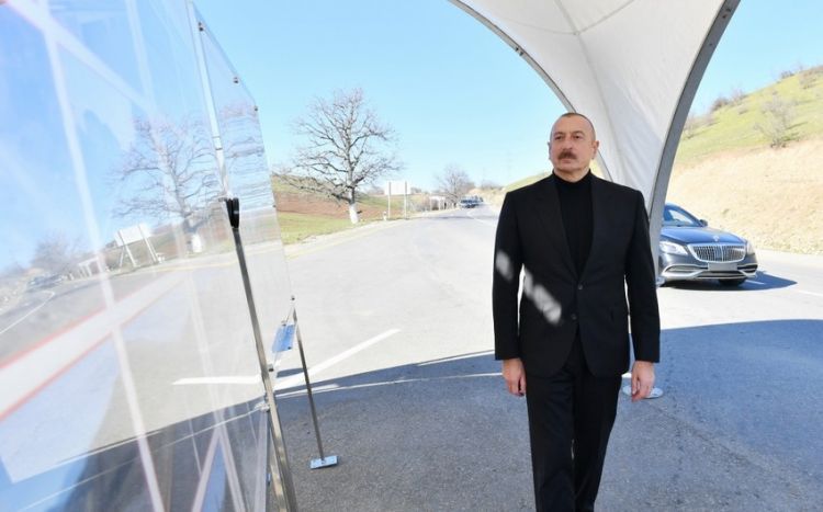 Prezident İlham Əliyev Quba-Qonaqkənd avtomobil yolunun açılışını edib -  Yenilənib