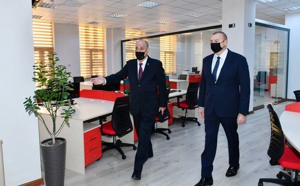İlham Əliyev AZƏRTAC-ın yeni binası ilə tanış oldu -  FOTO - YENİLƏNİB