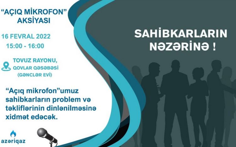 Növbəti “açıq mikrofon” Tovuzda keçiriləcək