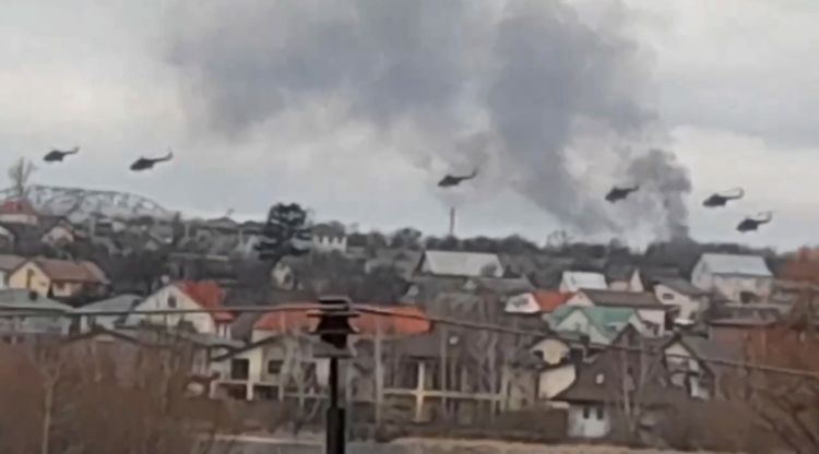 Rusiya Ukrayna ilə sərhəddə yerləşən Belarus yaşayış məntəqəsini atəşə tutub