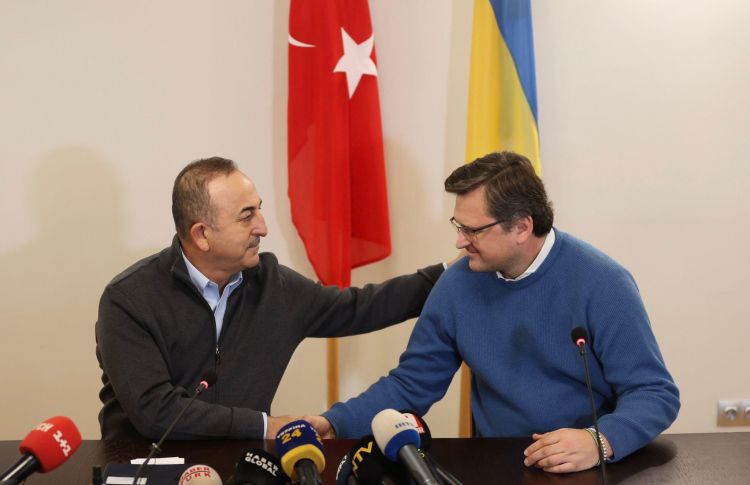 Çavuşoğlu Ukraynada Kuleba ilə görüşdü -  FOTO