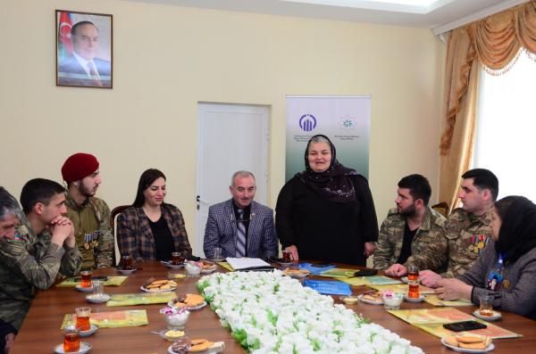 “Şəhid ailələrinin, müharibə əlillərinin və veteranlarının hüquqlarının təşviqi” layihəsi  Qubada 