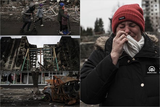 Azad edilmiş Borodyankanın son görüntüləri -  FOTO