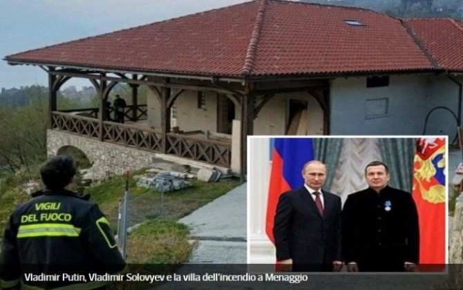 Solovyovun villasını yandırdılar