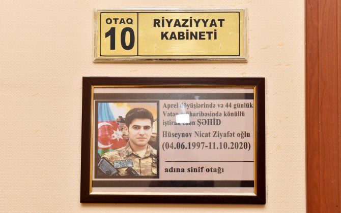Şirvanda şəhidlərin xatirəsinə hərs olunmuş sinif otaqları yaradılır -  FOTO