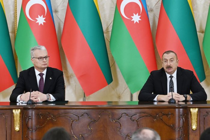 Azərbaycan və Litva prezidentləri mətbuata bəyanatlarla çıxış ediblər -  Yenilənib