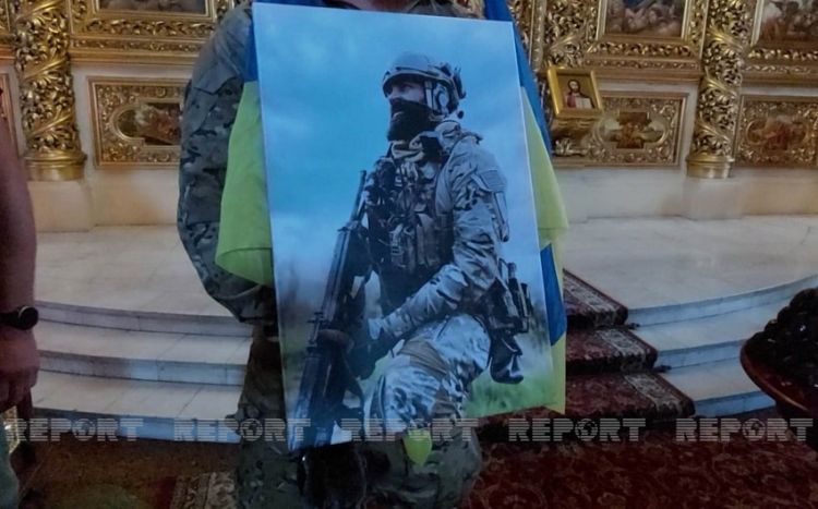 Ukrayna ordusunun həlak olan azərbaycanlı hərbçisi son mənzilə yola salınıb - FOTO