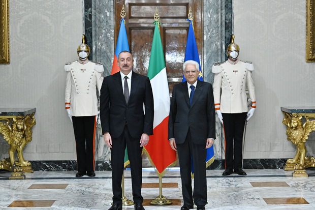 Romada İlham Əliyevin İtaliya Prezidenti Sercio Mattarella ilə görüşü olub -  FOTO