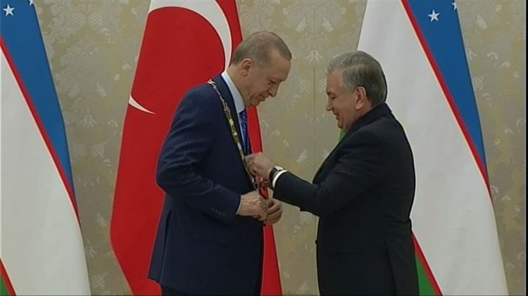 Türkiyə Prezidentinə İmam Buxari ordeni təqdim edildi - VİDEO - FOTO