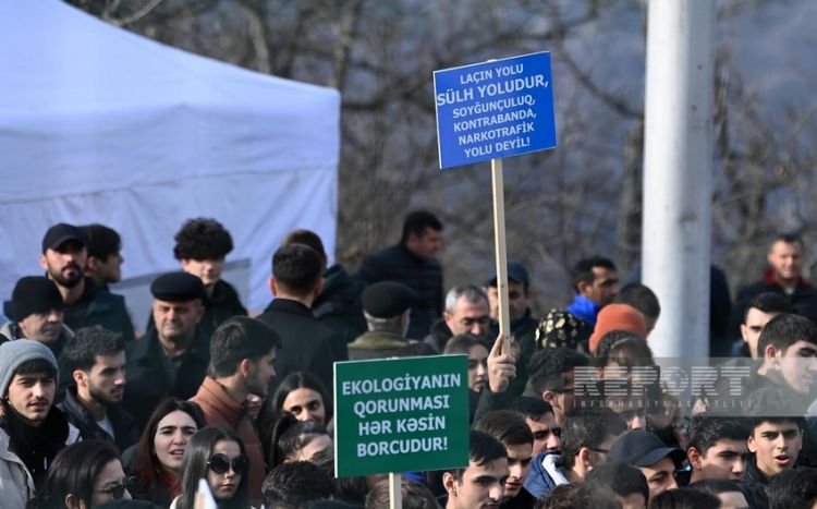 Xankəndi-Laçın yolunda keçirilən etiraz aksiyası altı gündür davam edir