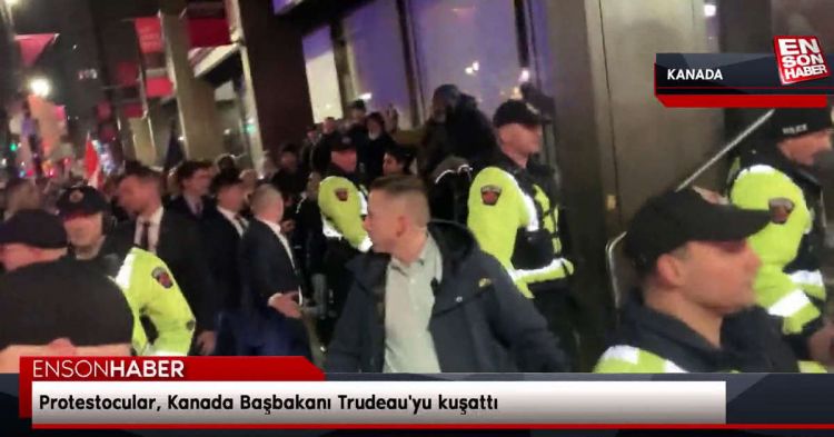 Etirazçılar Kanadanın baş nazirini mühasirəyə aldılar - VİDEO