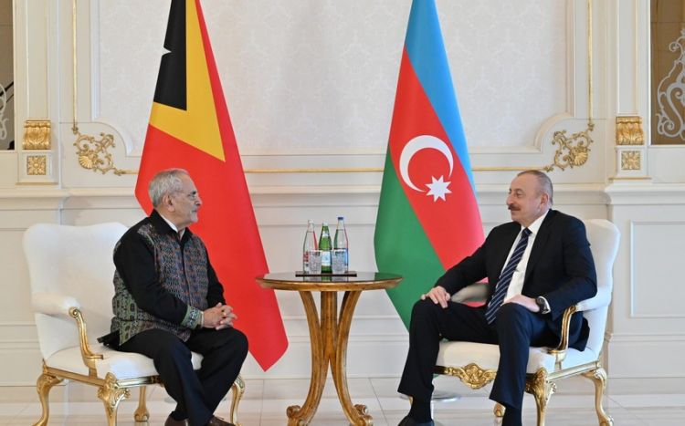 İlham Əliyev Timor-Lestenin Prezidenti ilə görüşüb